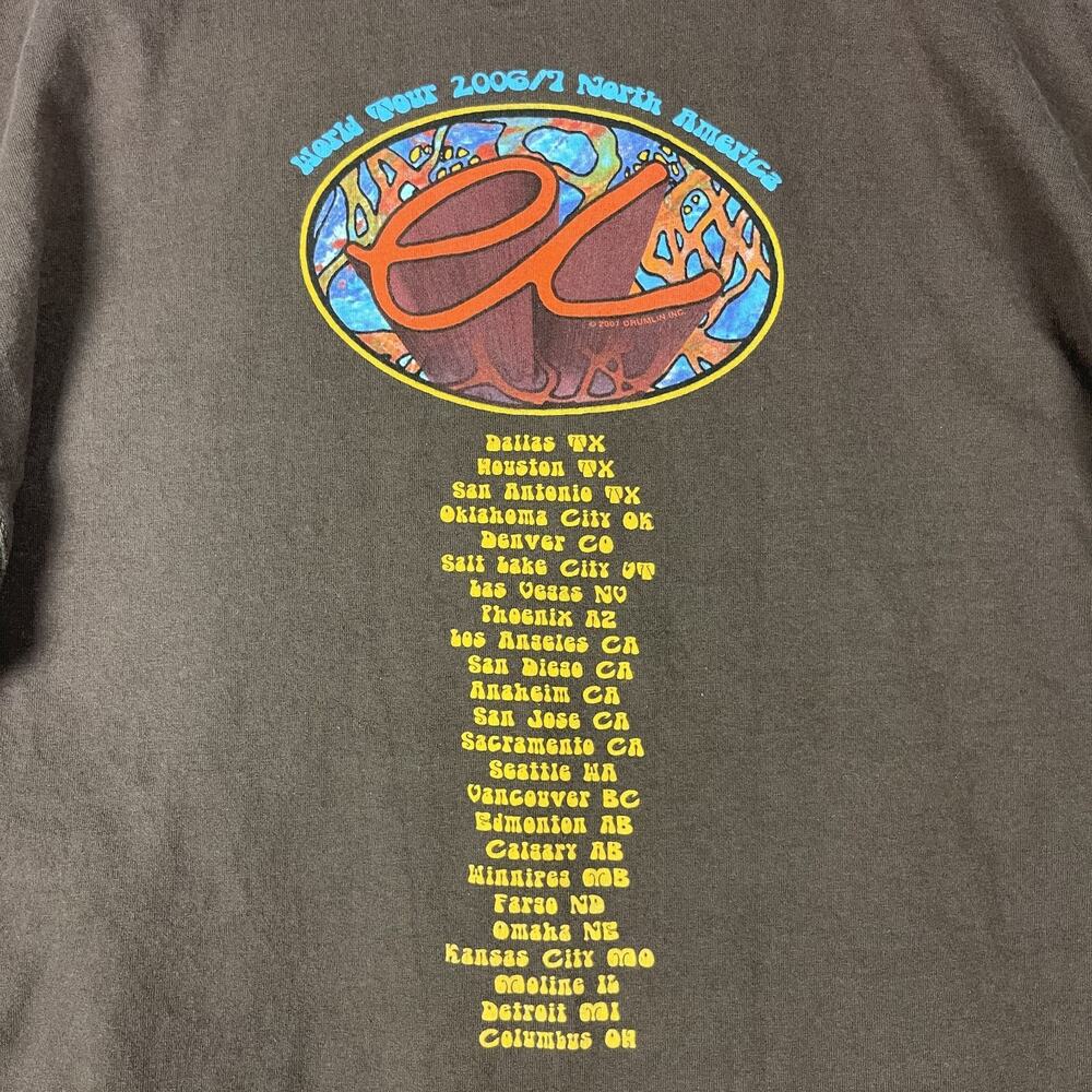 Vintage Eric Clapton Slowhand T Shirt Adult XL Brown Graphic Concert Tee Y2K - Picture 9 of 10